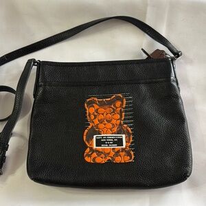 Extremely rare Coach Black Leather Gummy bear crossbody